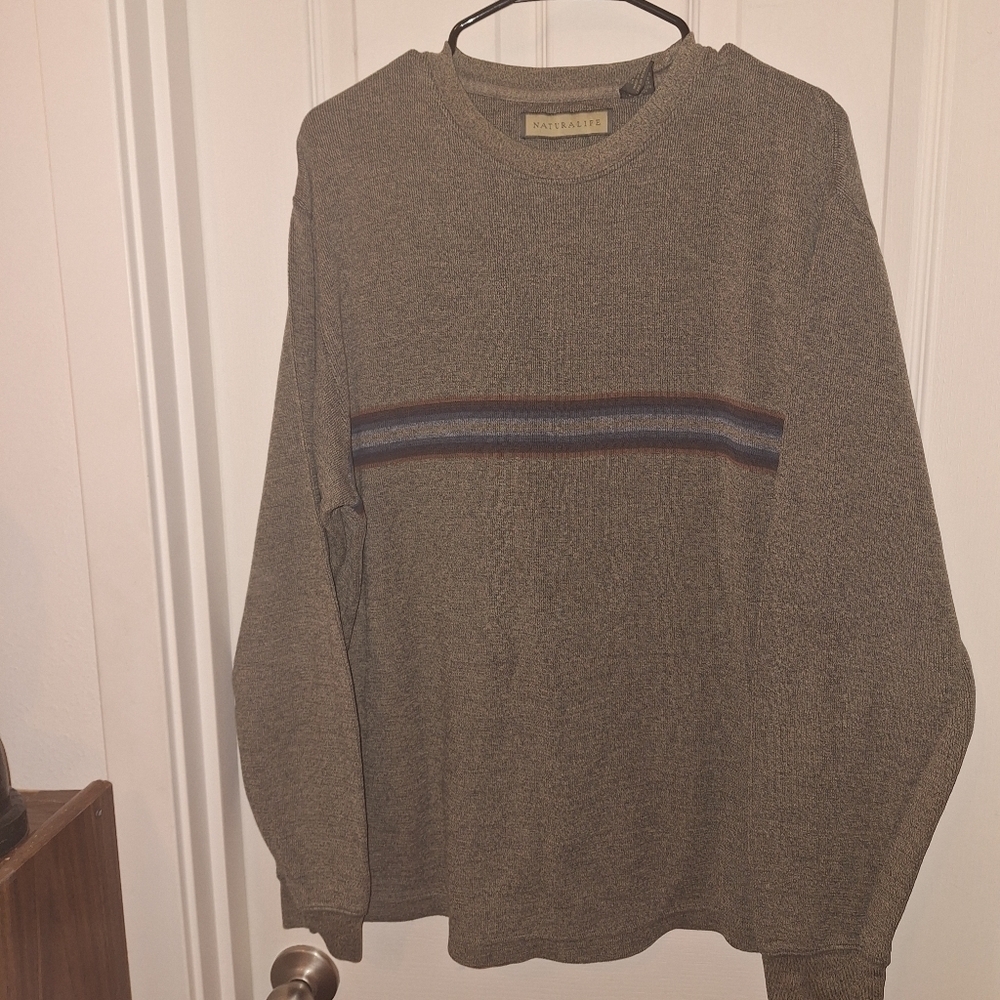 Naturalife Brown Rainbow Stripe Sweater Extra Large